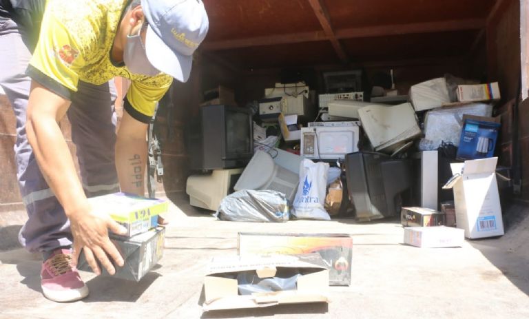Campaña de recolección de residuos electrónicos en Luján